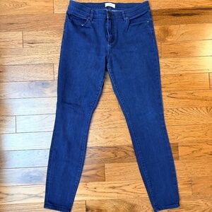 LOFT Outlet Blue Dark Wash Skinny Denim Jeans Size 6